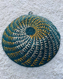 Uganda hand woven Baskets 12" - Green / Yellow - Afrilege