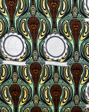 African Wax Print Fabric (Ankara) - Green / Brown - Afrilege