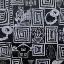 Satin Bamileke Ethnic Pattern African Print Fabric - Afrilege
