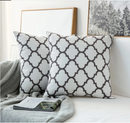 Embroidery Geometric Boho Decorative pillow covers - Gray - Afrilege