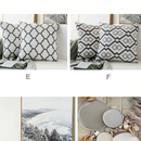 Embroidery Geometric Boho Decorative pillow covers - Gray - Afrilege