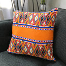 Arinze African Print Decorative Pillow cover - Orange / White - Afrilege