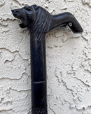 Lion head Ebony Wood Carved Walking stick / cane - Afrilege