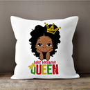 Black Girl Decorative Pillow Cover - White / Multicolor - Afrilege