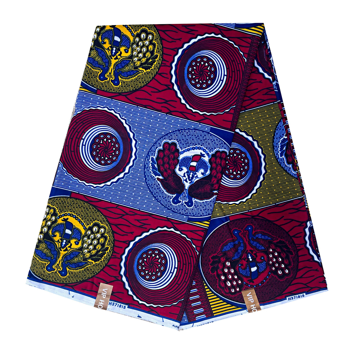 African Wax Print Fabric by The Yard - Red / Yellow– Afrilege