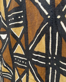 African Handmade Mud Cloth Bogolan Fabric - Black / Brown - Afrilege