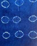 Authentic African Handmade Bogolan Mud Cloth - Deep Blue / White - Afrilege