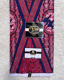 African Wax Print Fabric (Ankara) - Red / Blue - Afrilege