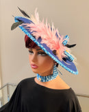 Ndop African Print Wide-Brim Church Hat