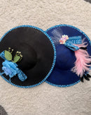 Ndop African Print Wide-Brim Church Hat
