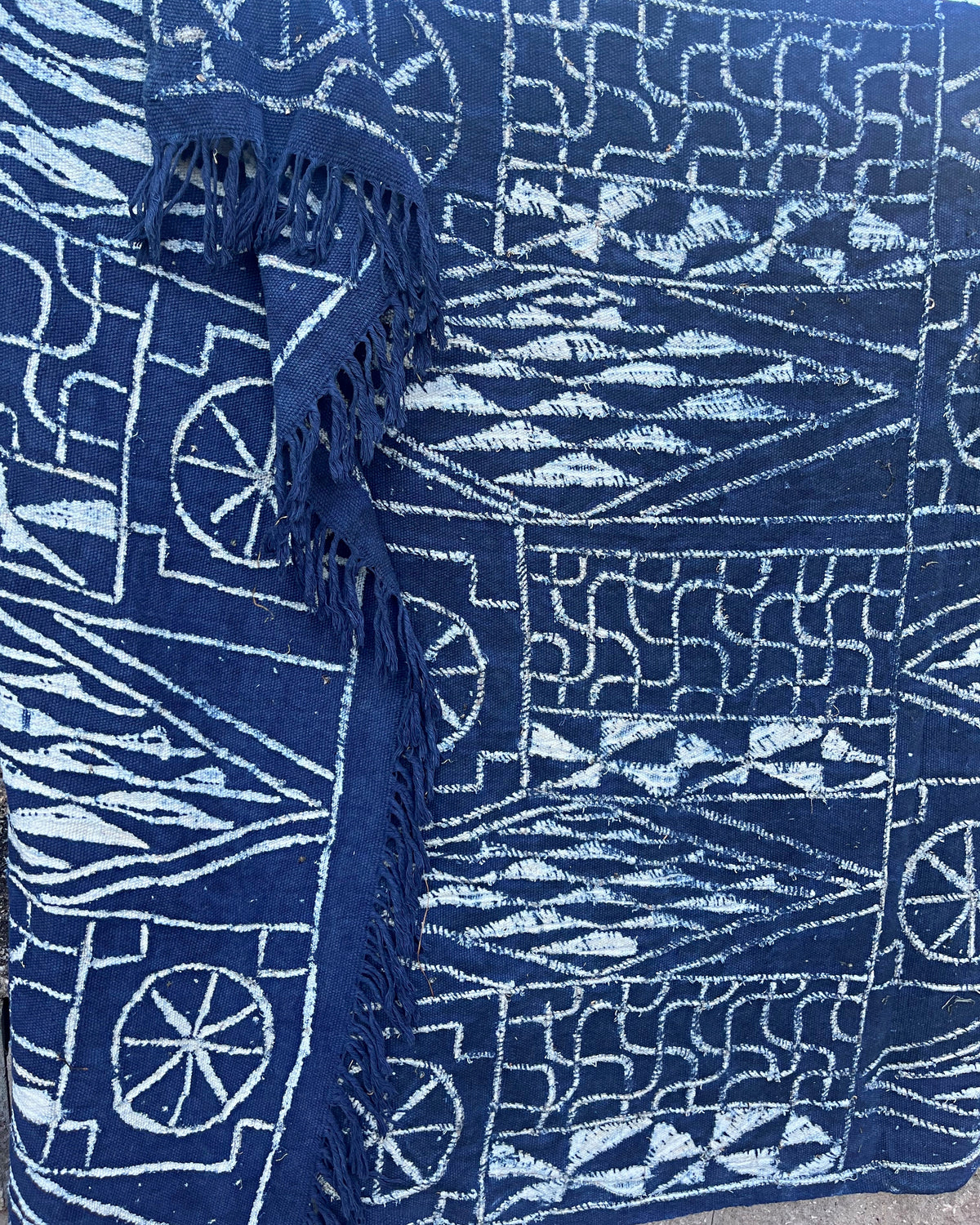 バミレケ族タペストリー　(アフリカ) Bamileke Authentic Ndop Textile Tapestry Cloth from Cameroon
