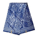 Bamileke Ndop Patterns African Wax Print Fabric (Ankara) - Blue / White - Afrilege