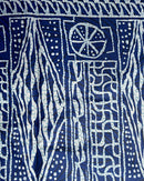 Bamileke Ndop Patterns African Wax Print Fabric (Ankara) - Blue / White - Afrilege