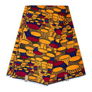 African Wax Print Fabric ( Ankara) - Orange / Red - Afrilege
