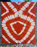 Authentic African Handmade Bogolan Mud Cloth - Orange / White - Afrilege