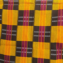 African Wax Print Fabric Ankara - Orange / Black - Afrilege