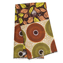 African wax print Ankara Fabric - Brown / Orange / Yellow - Afrilege
