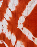 Authentic African Handmade Bogolan Mud Cloth - Orange / White - Afrilege