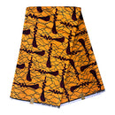 African Wax Print Fabric ( Ankara) - Orange / Red - Afrilege