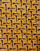 African Wax Print Fabric ( Ankara) - Orange / Red - Afrilege