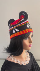 Handwoven Toghu Bamenda Hat – Traditional Cameroonian Crown