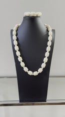 Off-White African Beads Necklace