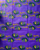 African Wax Print Fabric (Ankara) - Purple / Orange - Afrilege