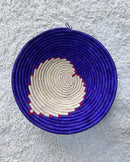 Uganda hand woven Baskets 12" - Purple / Beige / Red - Afrilege