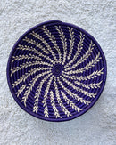 Uganda hand woven Baskets 12" - Purple / Beige - Afrilege