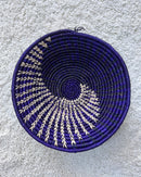 Uganda hand woven Baskets 12" - Purple / Black / Beige - Afrilege