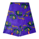 African Wax Print Fabric (Ankara) - Purple / Orange - Afrilege