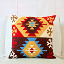 Rug Style Embroidered Textured Pillow Cover - Afrilege
