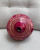 Red Hand-carved African Gourd Calabash - Afrilege