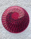 Uganda hand woven Baskets 12" - Red / Black / Beige - Afrilege