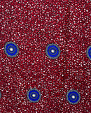 African Wax Print Fabric by The Yard - Red / Blue - Afrilege