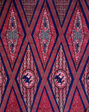 African Wax Print Fabric (Ankara) - Red / Blue - Afrilege