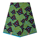 African Wax Print Fabric by The Yard - Green / Red - Afrilege
