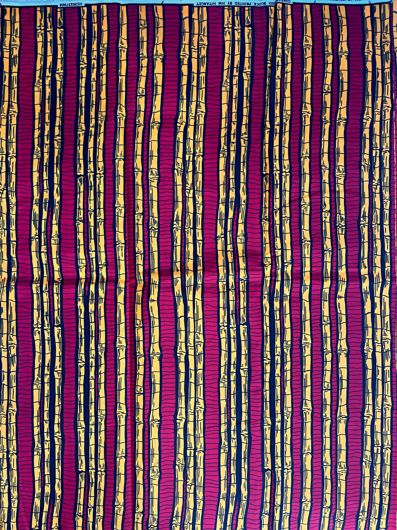 African Wax Print Fabric ( Ankara) - Red / Orange