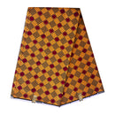 African Wax Print Fabric ( Ankara) - Orange / Red - Afrilege