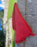 Authentic African Handmade Bogolan Mud cloth - Red Pink - Afrilege