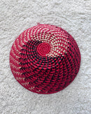 Uganda hand woven Baskets 12" - Red / Black - Afrilege