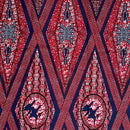African Wax Print Fabric (Ankara) - Red / Blue - Afrilege