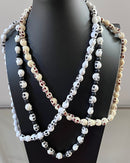 Beige skull beads necklace for men - Afrilege