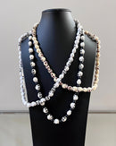 Beige skull beads necklace for men - Afrilege