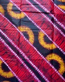 African Wax Print Tie Dye Fabric ( Ankara) - Red / Orange - Afrilege