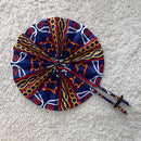 Bamenda Toghu Print African Handheld Foldable Fan - Afrilege