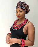 Toghu African Print Rope Necklace - Afrilege