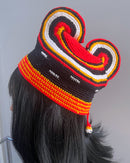 Handwoven Toghu Bamenda Hat – Traditional Cameroonian Crown