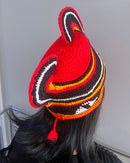 Handwoven Toghu Bamenda Hat – Traditional Cameroonian Crown