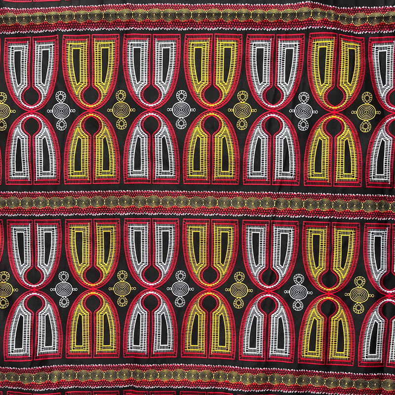 Toghu Bamenda Buea traditional pattern Satin African Print Fabric